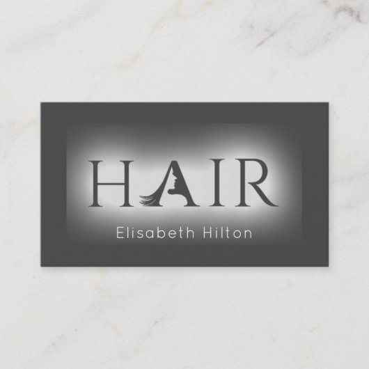 Minimalistisch eenvoudig elegant HAAR Visitekaartj Visitekaartje (Voorkant)