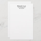 Minimalistisch Eenvoudig Elegant Leesbaar Modern Briefpapier (Voorkant / Achterkant)