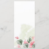 Minimalistisch eenvoudig elegant modern Floral din Menu (Achterkant)