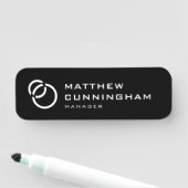 Minimalistisch eenvoudig elegant modern Logo Naamplaatje (In situ)