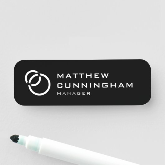 Minimalistisch eenvoudig elegant modern Logo Naamplaatje (In situ)