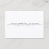 Minimalistisch, eenvoudig elegant, modern visitekaartje (Achterkant)
