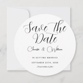 Minimalistisch Eenvoudig Elegant Modern White Save The Date