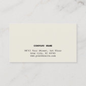 Minimalistisch Eenvoudig Elegant Old Attorney Visitekaartje (Achterkant)