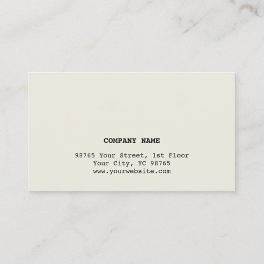 Minimalistisch Eenvoudig Elegant Old Attorney Visitekaartje (Achterkant)