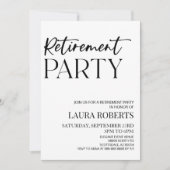 Minimalistisch Eenvoudig Elegant Pensioen Partij Kaart (Voorkant)