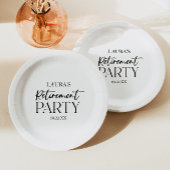 Minimalistisch Eenvoudig Elegant Pensioen Partij Papieren Bordje