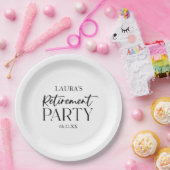 Minimalistisch Eenvoudig Elegant Pensioen Partij Papieren Bordje (Feest)