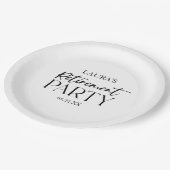 Minimalistisch Eenvoudig Elegant Pensioen Partij Papieren Bordje (Gekanteld)