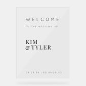 Minimalistisch eenvoudig elegant trouw welkom bord (Voorkant)