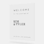 Minimalistisch eenvoudig elegant trouw welkom bord (Hoek)