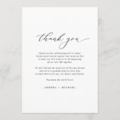 Minimalistisch Eenvoudig Elegant Wedding Menu (Achterkant)