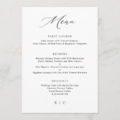  Minimalistisch Eenvoudig Elegant Wedding Menu (Voorkant)