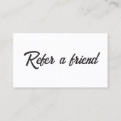 Minimalistisch eenvoudig elegant zwart-wit aanbevelingskaartje (Voorkant)