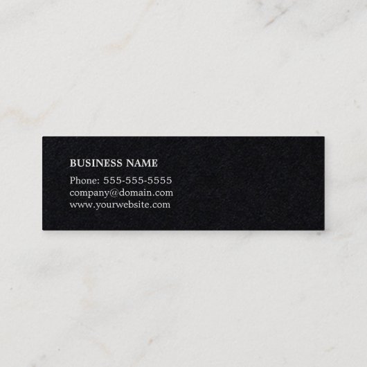 Minimalistisch Eenvoudig Elegant Zwart Wit Consult Mini Visitekaartje (Achterkant)