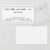 Minimalistisch, eenvoudig en eenvoudig Visitekaart Visitekaartje (Voorkant / Achterkant)