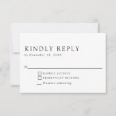 Minimalistisch eenvoudig en schoon antwoord (Voorkant)