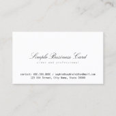 Minimalistisch eenvoudig en schoon wit visitekaartje (Voorkant)