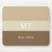 Minimalistisch eenvoudig en stijlvol monogram, bru muismat (Voorkant)