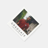 Minimalistisch eenvoudig foto modern Afstuderen Servet (Hoek)