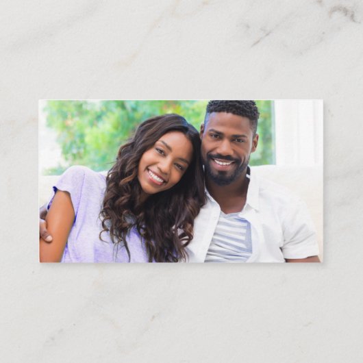 Minimalistisch eenvoudig fotohuwelijk QR Periwinkl Informatiekaartje (Achterkant)