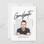 Minimalistisch Eenvoudig Fotoscript Afgestudeerd Kaart (Voorkant)