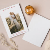 Minimalistisch Eenvoudig Getrouwd & Vrolijk Kerstm Bedankkaart