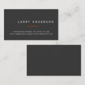 Minimalistisch eenvoudig gewoon consultant Visitek Visitekaartje (Voorkant / Achterkant)