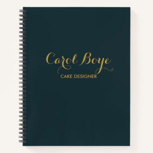 Minimalistisch eenvoudig glazuur blauw zakelijk no notitieboek