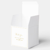 Minimalistisch Eenvoudig Gold Black en White Weddi Bedankdoosjes (Geopend)