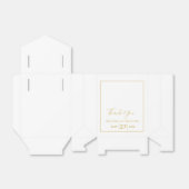 Minimalistisch Eenvoudig Gold Black en White Weddi Bedankdoosjes (Uitgevouwen)