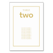 Minimalistisch Eenvoudig Gold Black en White Weddi Kaart (Achterkant)