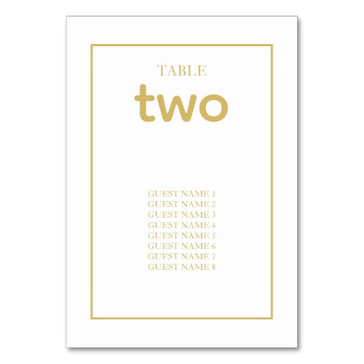 Minimalistisch Eenvoudig Gold Black en White Weddi Kaart (Voorkant)