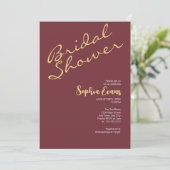 Minimalistisch & eenvoudig goud en wijn Vrijgezell Kaart (Staand voorkant)