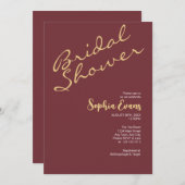 Minimalistisch & eenvoudig goud en wijn Vrijgezell Kaart (Voorkant / Achterkant)