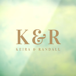 Minimalistisch eenvoudig goudplaatje met een paar raamsticker