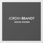 Minimalistisch eenvoudig grijs bedrijf raamsticker (Vel)