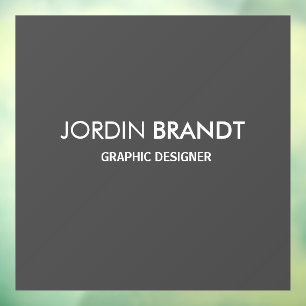 Minimalistisch eenvoudig grijs bedrijf raamsticker