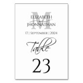 Minimalistisch Eenvoudig Grijs Monogram Naam Datum Kaart (Voorkant)