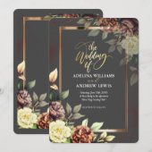 Minimalistisch eenvoudig grijs, Roos gouden Lijst  Kaart (Voorkant / Achterkant)