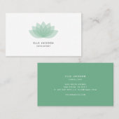 Minimalistisch eenvoudig groen visitekaartje (Voorkant / Achterkant)