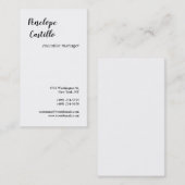 Minimalistisch, eenvoudig handgeschreven visitekaartje (Voorkant / Achterkant)