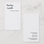 Minimalistisch, eenvoudig handgeschreven visitekaartje (Voorkant / Achterkant)