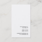 Minimalistisch, eenvoudig handgeschreven visitekaartje (Achterkant)