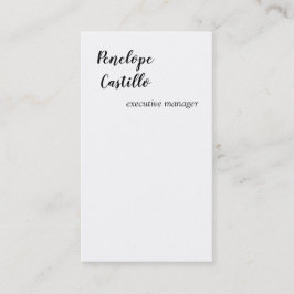 Minimalistisch, eenvoudig handgeschreven visitekaartje