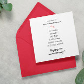 Minimalistisch eenvoudig hart 1e bruiloft Jubileum Kaart