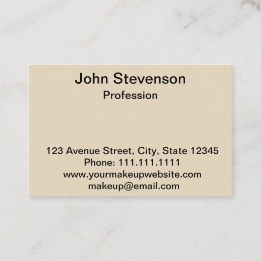 Minimalistisch, eenvoudig, helder visitekaartje (Achterkant)