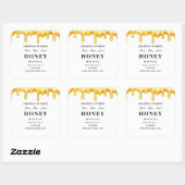 Minimalistisch eenvoudig honinglabel vierkante sticker (Vel)