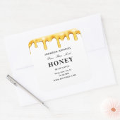 Minimalistisch eenvoudig honinglabel vierkante sticker (Envelop)