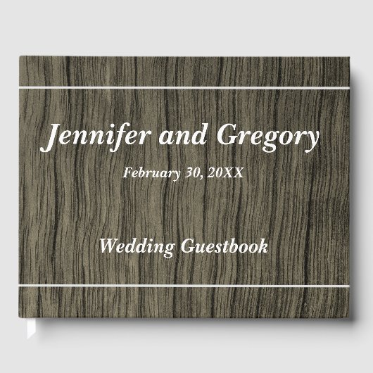 Minimalistisch, eenvoudig huwelijks gastboek gastenboek (Voorkant)